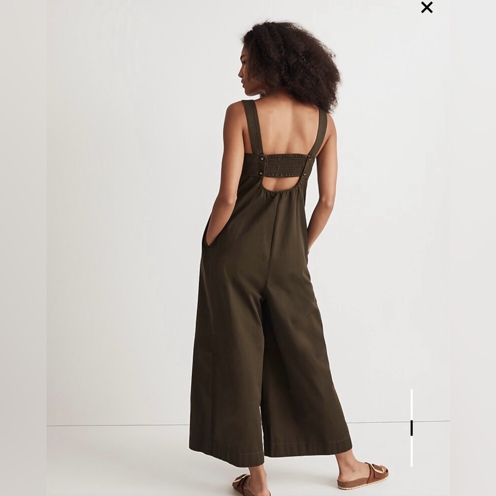 {Madewell} Wide Leg Olive Jumpsuit